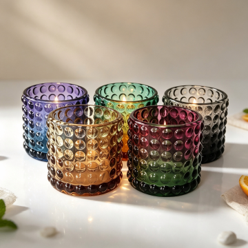 Waterdrop Shaped Gradient Glass Candle Jar