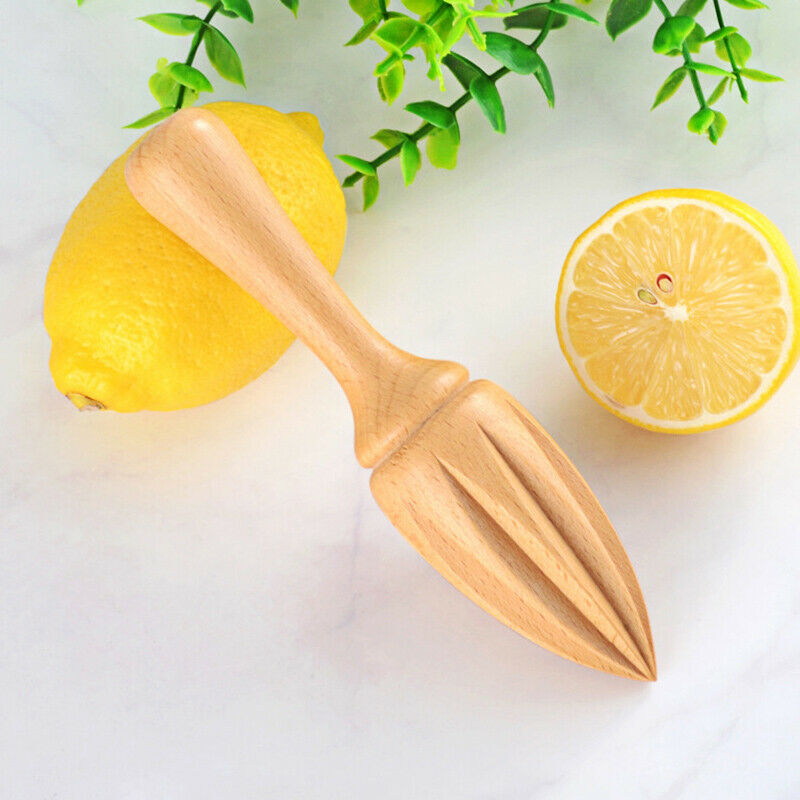 Creative Wooden Lemon Squeezer Hand Press Manual Juicer Fruit Orange Citrus Juice Extractor Reamers Ten-corner Design Kitchen