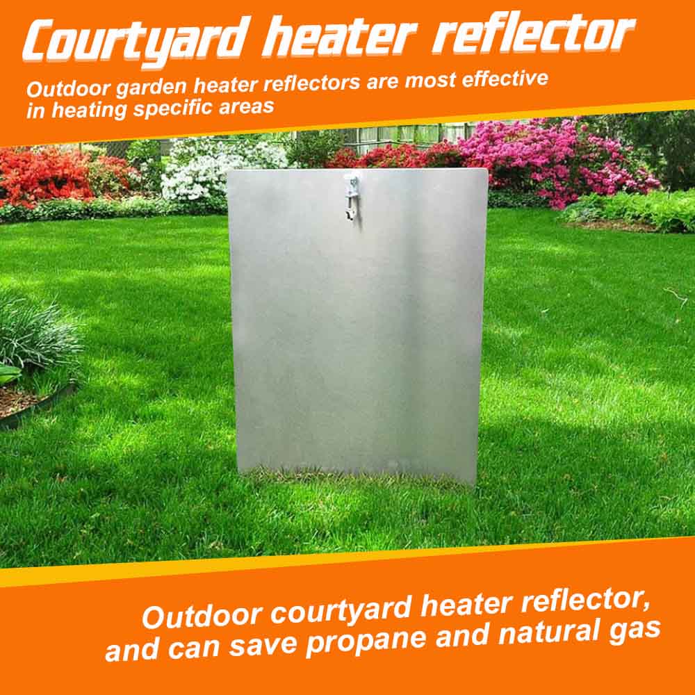 Outdoor Courtyard Heater Reflector Shield Patio Heater Heat Focusing Reflector for Round Natural Gas Propane Garden Heaters