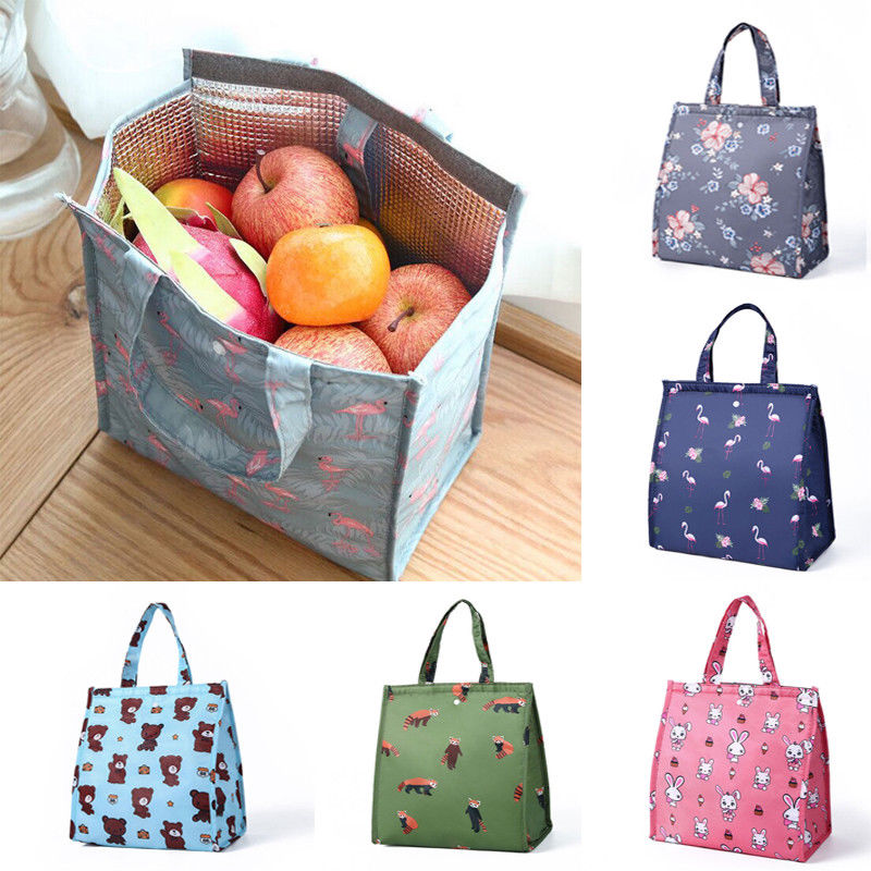 Fashion Style Unisex New Cooler Insulated Oxford Cloth Folding Lunch Bag Portable Picnic Thermal Food Tote Bag