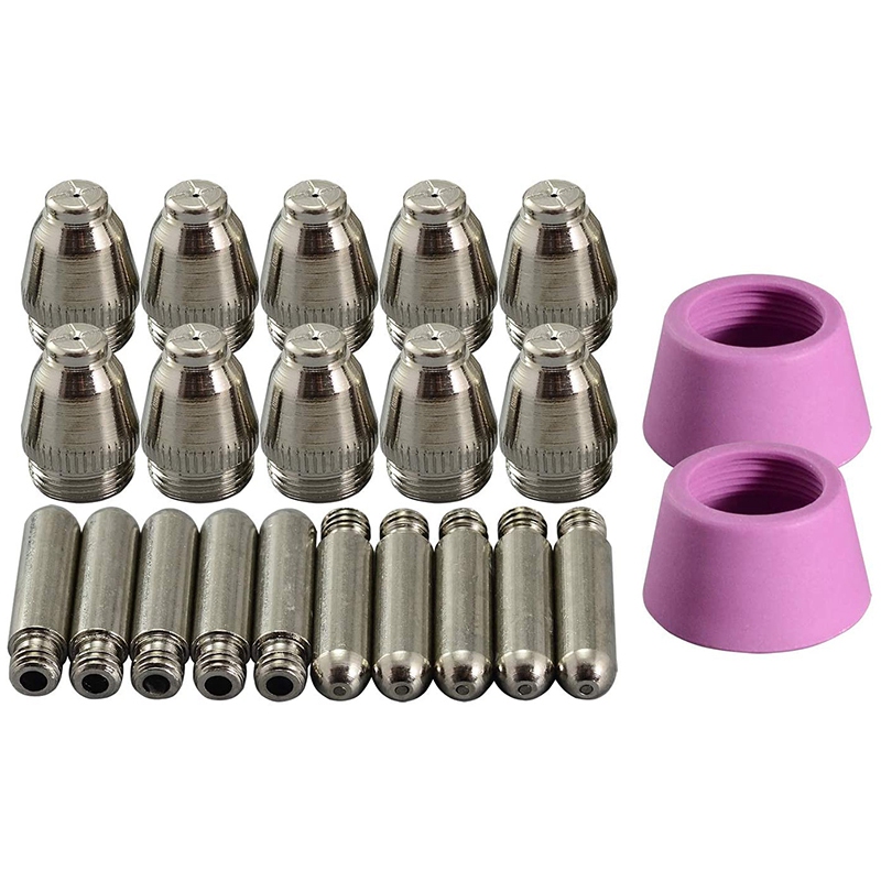 50Pcs Plasma Cutter Torch Consumables Electrode Nozzles Cups Kit For AG-60 SG-55 WSD-60 Fit CUT-60 LGK-60 Plasma Cutter