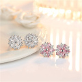 2020 Fashion Explosion Earrings Female Simple Temperament Small Fresh Cherry Blossom Earrings Ladies Fine Jewelry