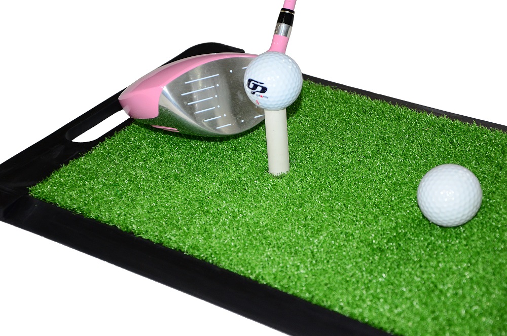 Golf Mat with Handle and Rubber Base