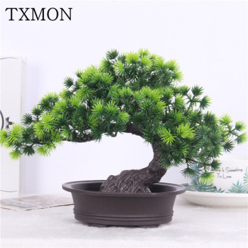 Simulation bonsai ornaments fake tree potted large welcoming pine plastic fake potted plants simulation pine indoor decoration