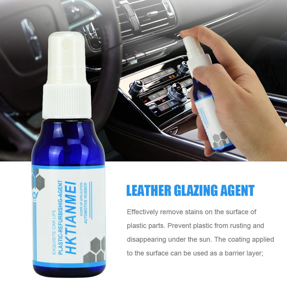 Car Interior Decorative Wax Leather Glazing Waterborne Panel Coating Plastic Renovation Agent Liquid Glass 50ML