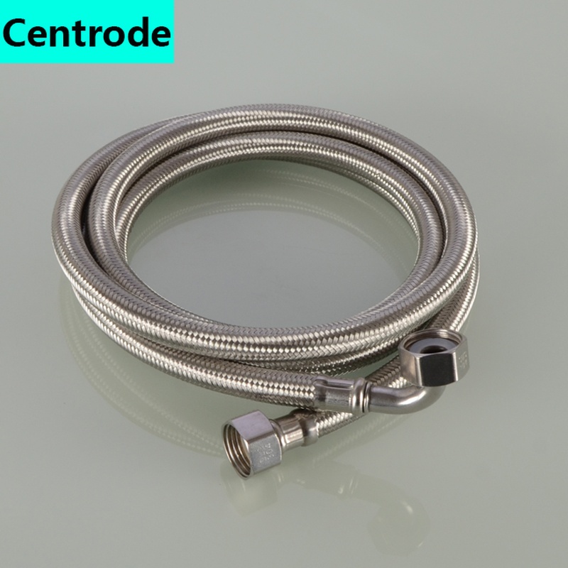 Unilateral articulated elbow 304 stainless steel braided hose water heater toilet angle valve faucet hot cold water inlet pipe