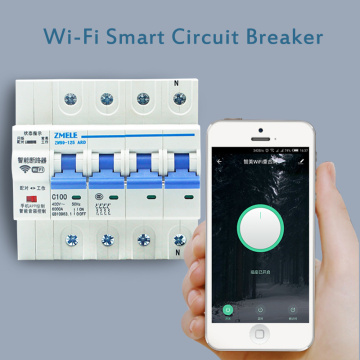 Tuya Wifi Remote Control Smart Circuit Breakers AC230V 1P 2P AC400V 3P 4P Overload Short Circuit Protection Timer On/off 25-100A