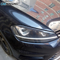 Carmonsons Headlights Eyebrow Eyelids Plastic Carbon Fiber Stickers Cover for Volkswagen VW Golf 7 MK7 GTI R Rline Car Styling