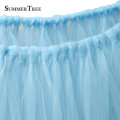 Light Blue 1 Meter x 80cm Tulle Table Skirt Wonderland Table Tutu Skirting Wedding Birthday Baby Shower Party Decoration