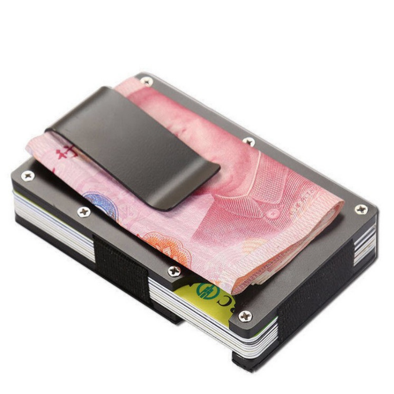 Carbon Fiber Clip Ultra-Thin Metal Clip Wallet Business Can Accommodate Multiple Debit and Credit Cards carteira Full size