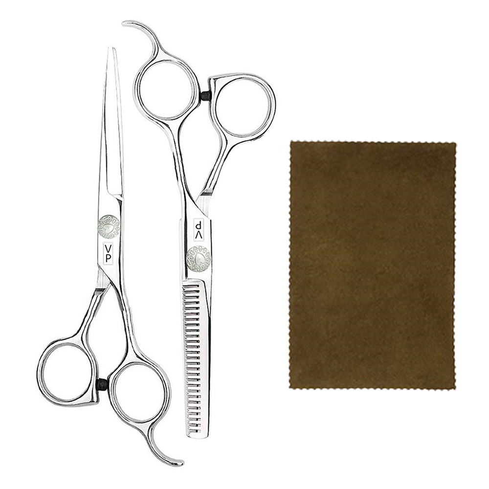 Professional Hairdressing Scissors Kit 6 Inch Stainless Steel Hair Scissors Tail Comb Hair Cloak Hair Cut Comb Styling Tool