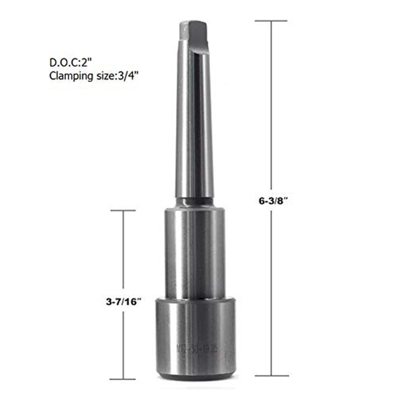 Annular Cutter Arbor with Morse Taper MT2 for 3/4 Inch Weldon Shank Annular Cutters Extension on Drill Press