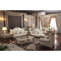 Baroque living room furniture sofa set solid wood and leather sofa set luxury furniture wholesale price