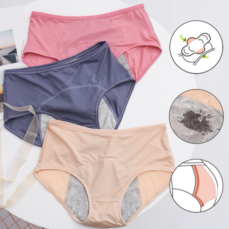 Menstrual Panties Women Pants Leak Proof Incontinence Cotton High Waist Underwear Women Briefs Period Lingerie Maternity Panties