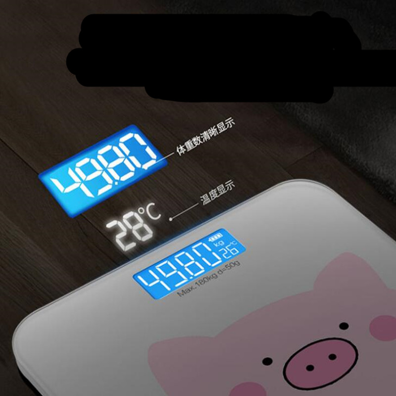 Home LCD display 180KG/ 0.1KG weighing scale gym floor scales USB rechargeable electronic scales accurate weighing instrument