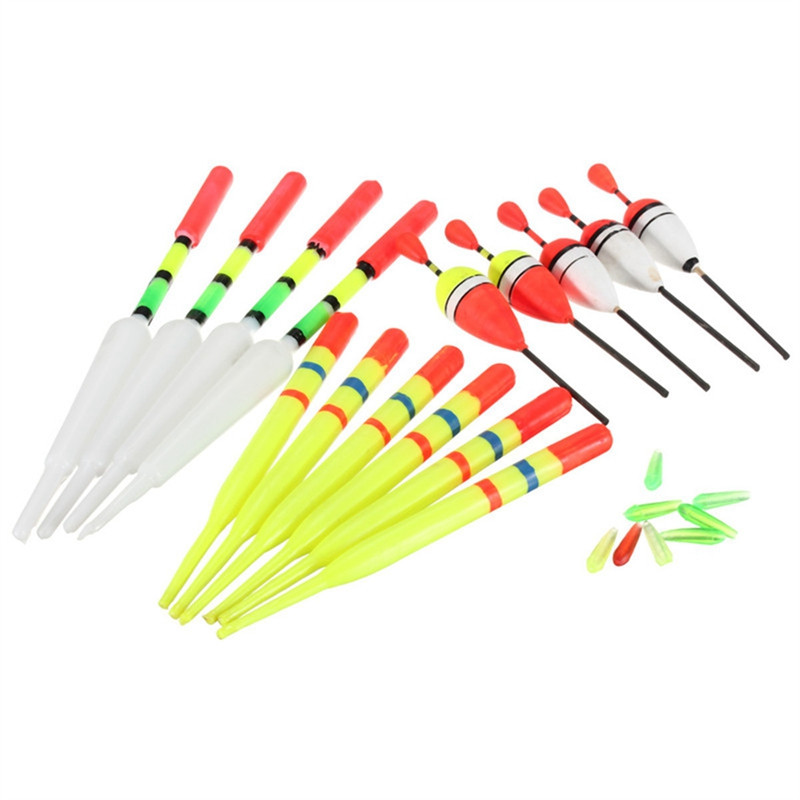 15 pcs/set Three Sizes Fishing Float Tube Buoy Bobber with Rubber Connector Fishing Tackle for All type of Fishing YF-308