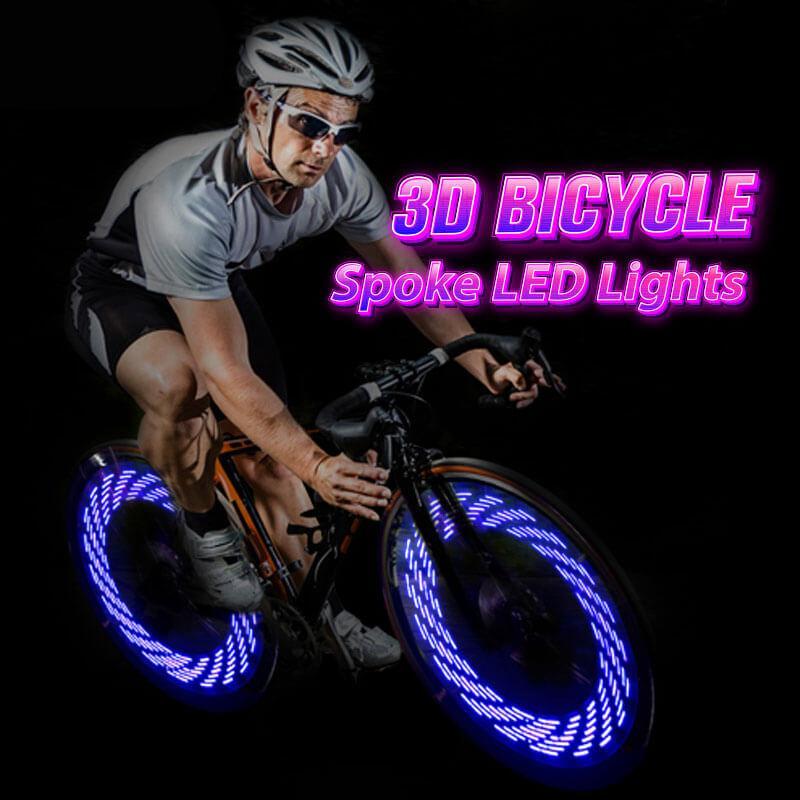 3D Bicycle Spoke LED Lights Bike Spinning 3D Light Bike Accessories Bicyle Part