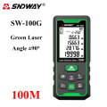 SNDWAY Laser Distance Meter Green Rangefinder 100m 70m 50m Range Finder Trena Tape Measure Electronic Level Ruler Roulette Tool