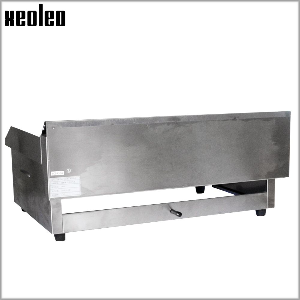 XEOLEO Commercial gas grill Teppanyaki griddle Flat plate griddle Grilled squid machine stainless steel Pancakes/Steak grill