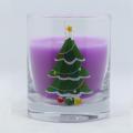 Wholesale custom shape christmas decoration glass jar candle