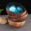 Natural Coconut Bowl Ink Creative Ornament Storage Bowl Eco Friendly Soup Salad Noodle Coconut Storage Bowl P7Ding
