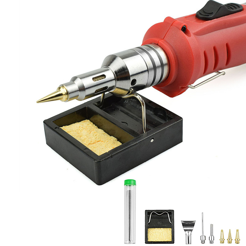 10 in 1 Professional Soldering Iron Set Butane Gas Iron Welding Torch Kit Tool Butane Soldering Iron Torch Household Hand Tools