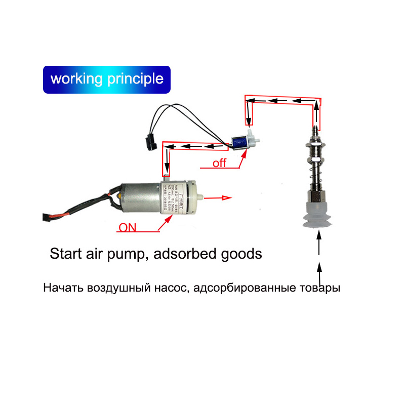 Manipulator air pump, manipulator sucker, robot vacuum pump suction cup, electronic valve. Free shipping