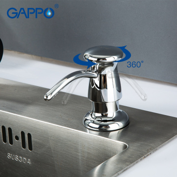 GAPPO Liquid Soap Dispenser Stainless Steel Deck Mounted Kitchen Soap Dispensers Black Built in Counter top Dispenser