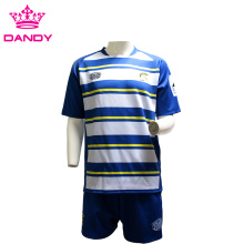 White And Blue Stripes Australia Rugby Shirt
