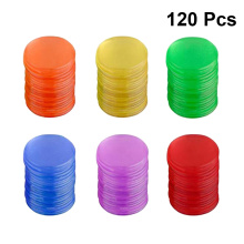 120pcs Bingo Chips 19mm Transparent Bingo Supplies Counting Chips Markers for Games Maths