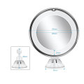 LED Mirror Flexible Makeup Mirror with Led Light Vanity Mirrors 10X Magnifying Mirrors Cosmetic Suction Cup Bathroom Mirror