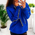 Women Hoodies Sweatshirt Plus Size Long Sleeve Solid Stripe Sweatshirt Hooded Women Pullovers Winter Jumpers Tops Sweatshirt #30