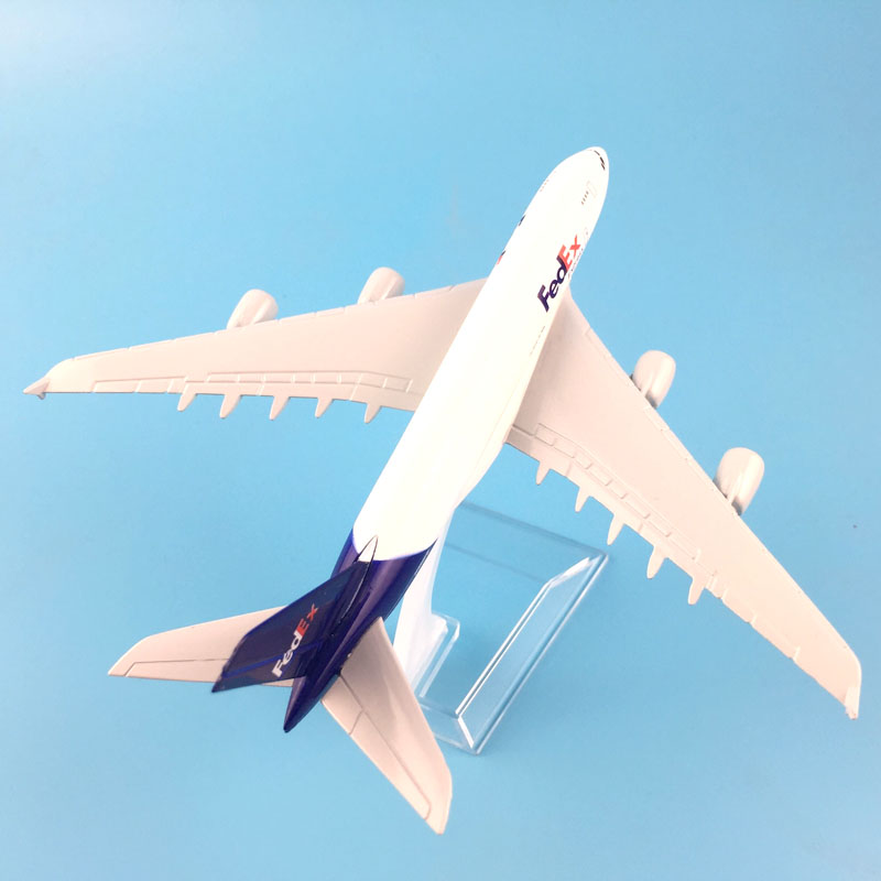 A380 FEDEX EXPRESS Airline MODEL PLANE AIRCRAFT Kids Toys 16CM Alloy Metal Model Plane W Stand Aircraft Toys Birthday Gift