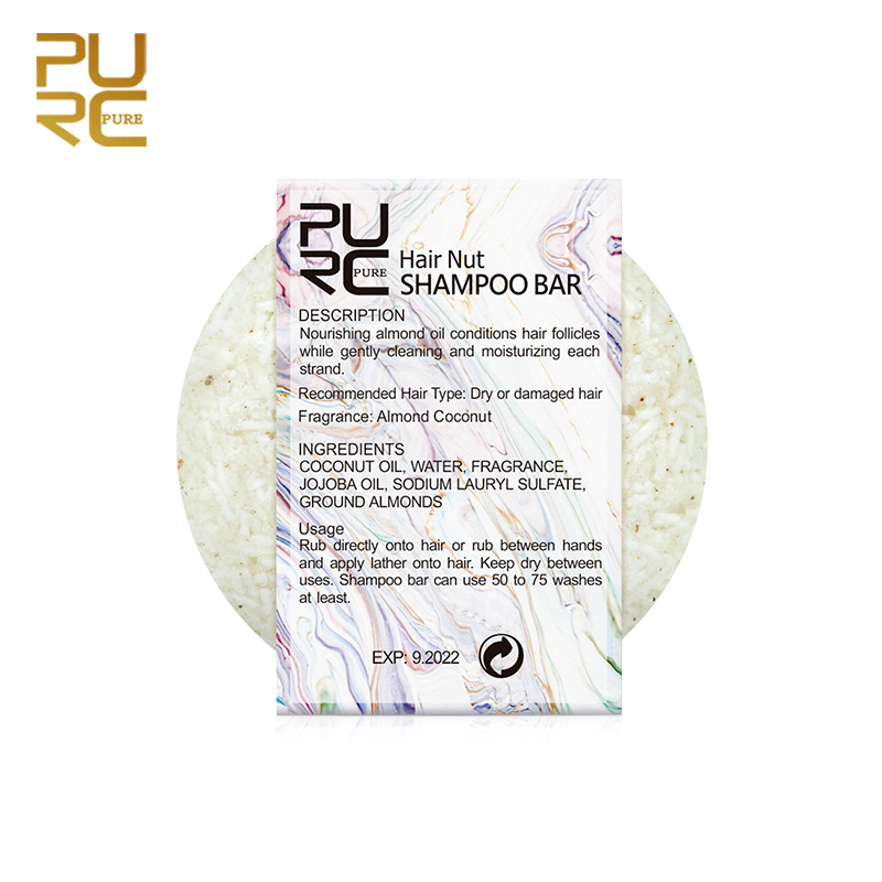 Hair Nut Shampoo Bar Almond Oil for Hair Nourishing Soap Gently Cleaning and Moisturizing Hair Condition