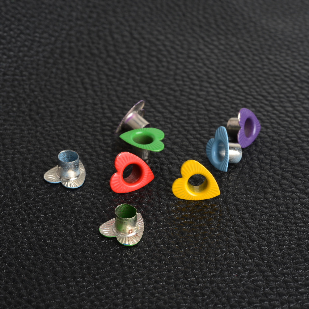 New Flat Engraved Student Scrapbook Eyelet Metal eyelets For Scrapbooking garment eyelets Random Mixed Color 100pcs/lot