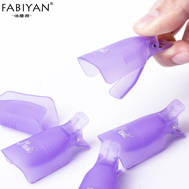 10pcs Random Color Plastic Soak Off Wrap Clip Cap Wearable Nail Art Polish Remover Cleaner Finger UV Gel Acrylic Manicure Tools