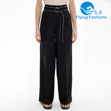 Color-blocking striped long pants