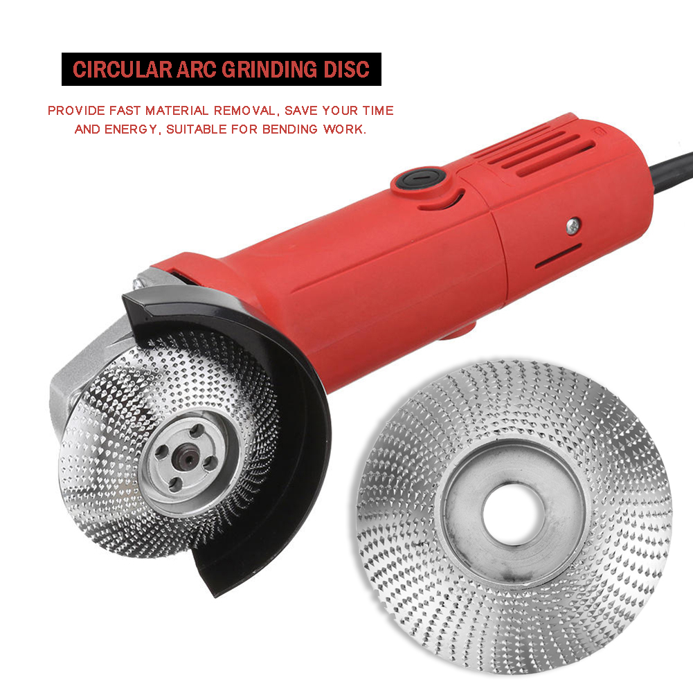 Woodworking Wood Angle Grinding Wheel Abrasive Disc Sanding Carving Rotary Tool with Shape Teeth for Wood Amending Decor