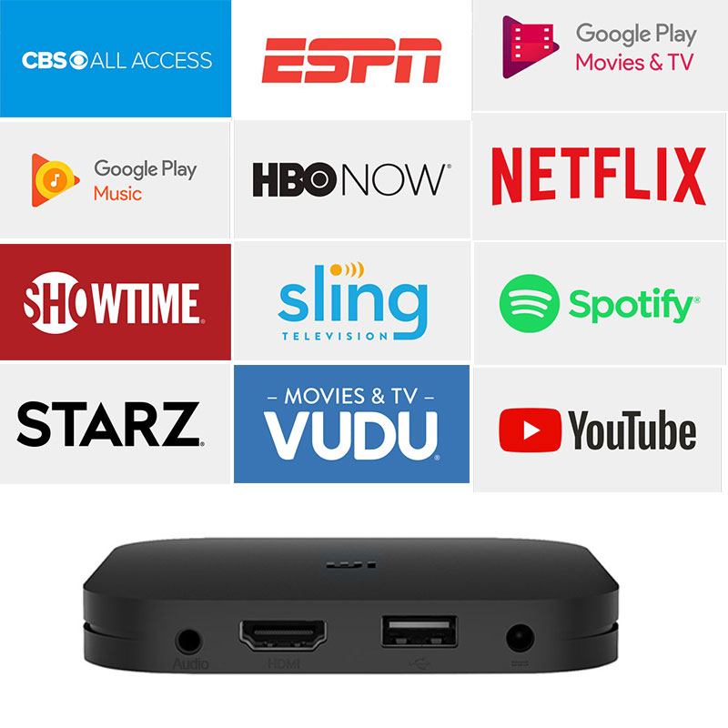 Global Version Xiaomi Mi Box S 4K Ultra HD Android TV 9.0 HDR 2G 8G WiFi Google Cast Netflix Smart TV Box S IPTV Set Top Box