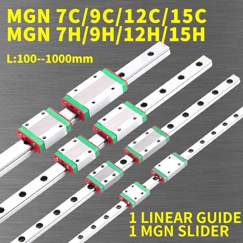 3D Printer MGN7C MGN7H MGN9C MGN9H MGN12C MGN12H MGN15C MGN15H miniature linear rail slide 1pcs MGN linear guide MGN carriage