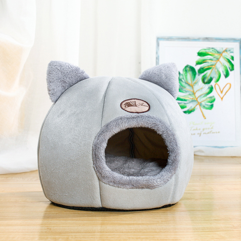 Designer Pet Bed Cave House Cat Ear Litter Mat Products Home Accessories Pour Chat Cozy Sleeping