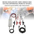 Micsig Oscilloscope 1300V 100MHz High Voltage Differential Probe Kit 3.5ns Rise Time 50X/500X Attenuation Rate DP10013