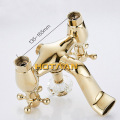 Luxury Antique Style Gold Color Bath Tub Faucet Ceramic Handle Hand held Shower Head Faucet Mixer Tap Free Shipping YT-5329