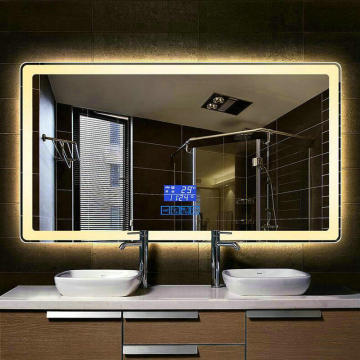 60x80cm 50x70cm Smart Rectangular Bathroom Mirror High Quality Refection Two Color LED Bathroom Mirror