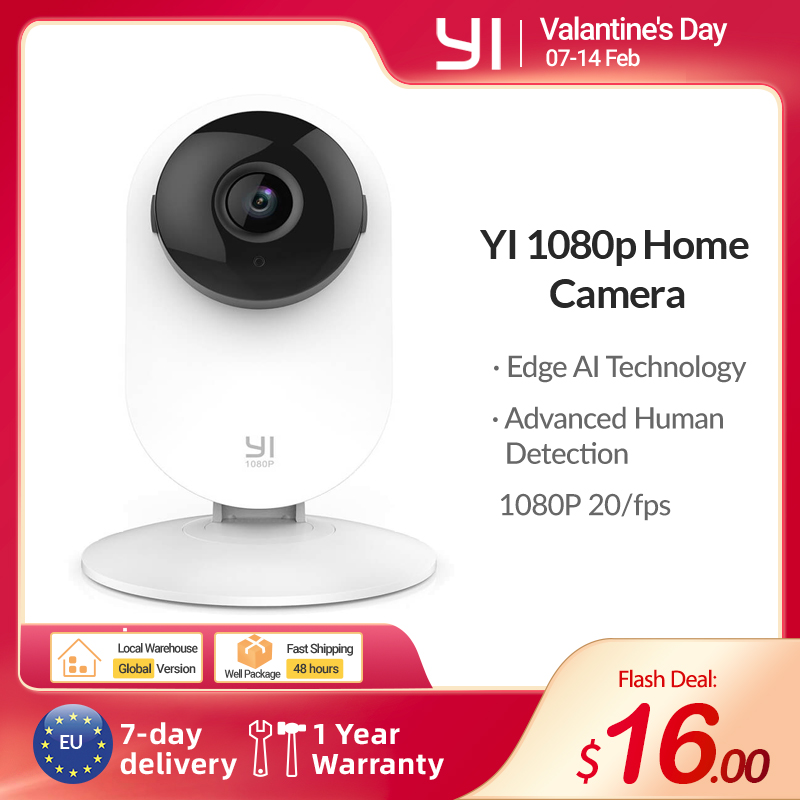 YI Home 1080p Camera AI+ Smart Human detection Night vision Activity alerts for home pets baby nanny monitor Cloud and Micro SD