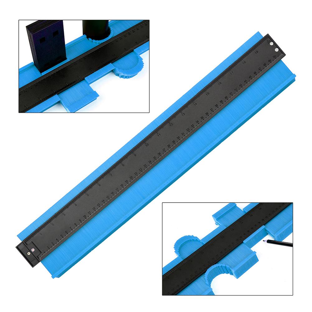 20 Inch Profilometer Tile Edge Forming Measuring Rule Wood Marker Profiler Universal Tool Accessories Aluminum Alloy Frame