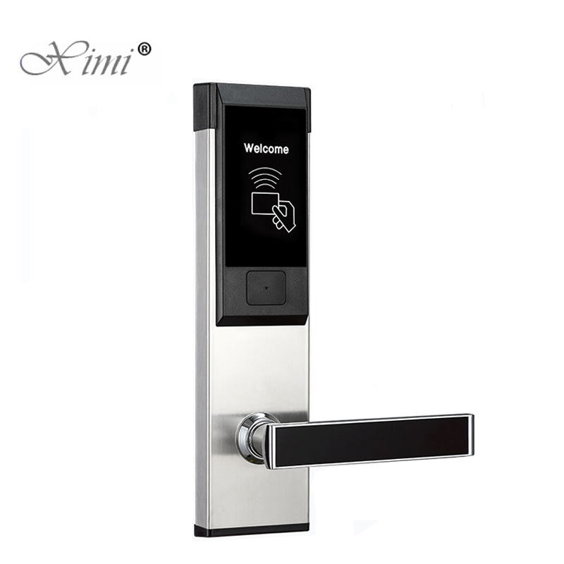 Safurance Digital Card Lock Security Stainless Steel Intelligent RFID Digital Card Key Unlock Hotel Door Lock System Door Locks