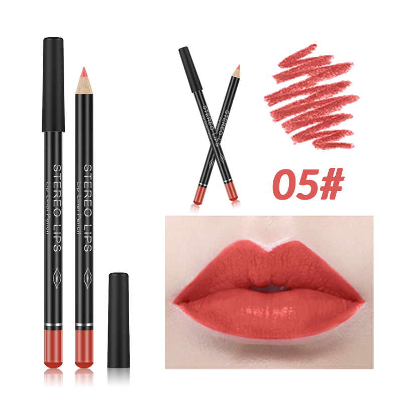 1pcs Lip Liner Professional Multi-functional Matte Lipliner Pencil Long Lasting Waterproof Lip Eye Brow Makeup Cosmetic TSLM1