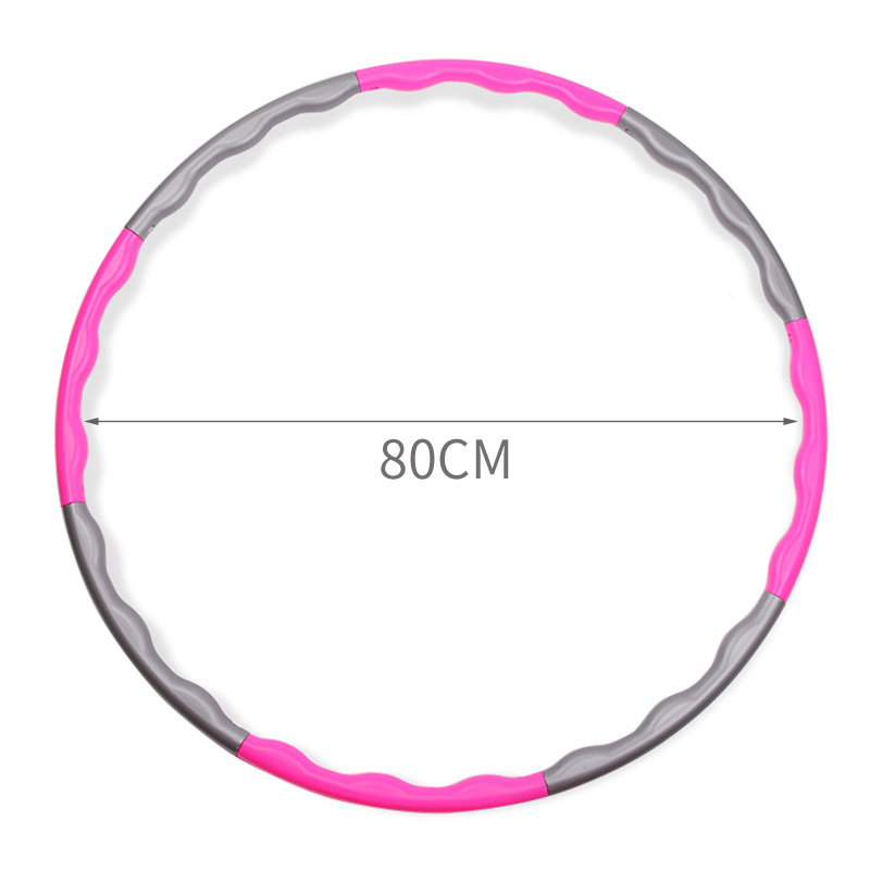 XC LOHAS 8 Parts Sport Hoop Detachable Thin Waist Hoop Yoga Circle Pilates Ring Weighted Install Massage Slimming Magic Circle