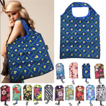 1 pcs Printed Mobile Phone Type Folding Green Bag Shopping Bag Tote Eco-friendly Folding Reusable Portable Shoulder Handbag
